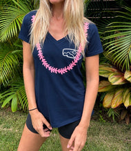 Load image into Gallery viewer, Kailua Lei V-neck Navy